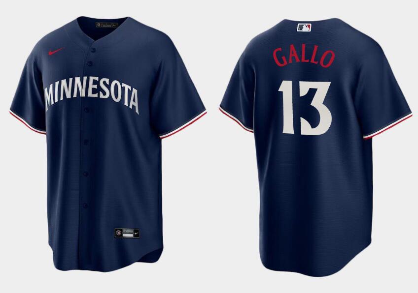 Men's Minnesota Twins #13 Joey Gallo Navy Cool Base Stitched Baseball Jersey Men's Minnesota Twins #13 Joey Gallo Navy Cool Base Stitched Baseball Jersey